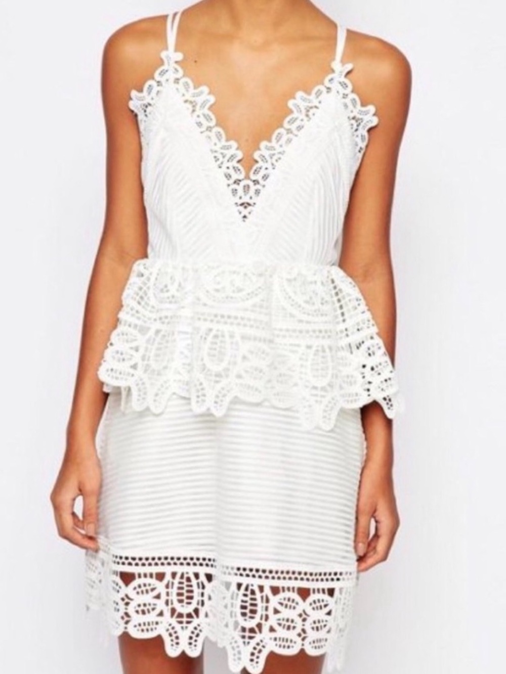 •nwot• Self Portrait Guipure White Lace dress - Picture 2 of 4